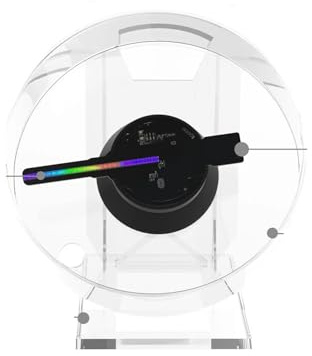Ventaglio olografico, Ventilatore proiettore ologramma 3D, lettore lampada olografica for cartelloni LED da tavolo, telecomando for macchina espositiva pubblicitaria Videoproiettore