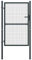 Azzrora Mesh-Gartentor Verzinkter Stahl 100 x 200 cm Grau Gartentore Einfahrtstor Gartentür Tor Garten Gartenpforte Garten Tore