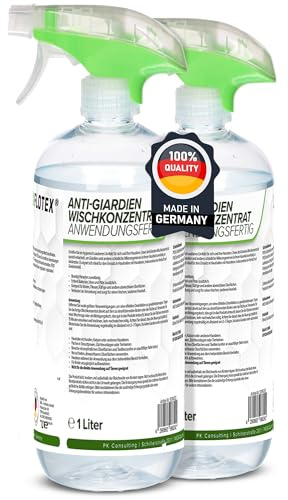 FLOTEX Anti-Giardien Wischkonzentrat 2x1L I Hocheffektives Giardien Desinfektionsmittel für alle Oberflächen I Wirksames Desinfektionsmittel für Giardien für den Haushalt