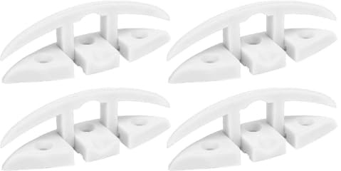Kuuleyn Boat Cleat, Folding Boat Cleats, 4 Sets Folding Cleat 5 Inch 3 Holes Marine Grade Nylon High Strength Flip Up Dock Cleat for Boat Ship Yacht (Without Installation Screws Accessories)
