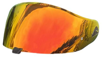 Motociclo Visiera for casco, visiera Aeroblade 6 for OGK Kabuto Aeroblade-5/6 Visiera for casco integrale Lente di ricambio Capacete De Moto Accessori (solo for uso diurno)(Revo Deep Red-day Use Only)