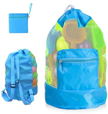 sandspielzeug tasche,strandtasche sandspielzeug,strandspielzeug tasche,tasche strandspielzeug Strandtasche Mesh Beach Bag für Kinder Aufräumsack Spielsack Badetasche Beachbag Faltbar