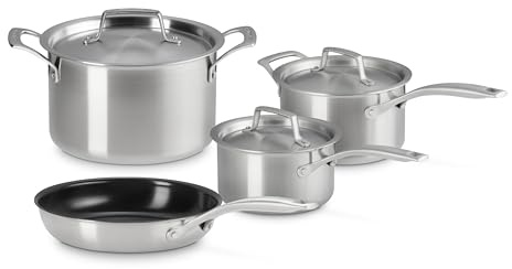 Essential - Set di 7 pentole in acciaio inox