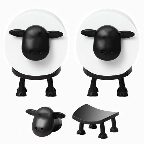 3 PCS Sheep Toilet Roll Holder, Free Standing Bathroom Decor, Cute Novelty Toilet Paper Stand for Home or Office Use
