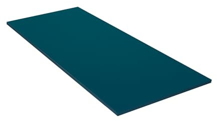 WRK21 Tischplatte 160 x 80 cm Petrol - 25 mm melaminbeschichtete Arbeitsplatte, ABS-Kante, pflegeleicht - für Schreibtische, Home-Office & DIY