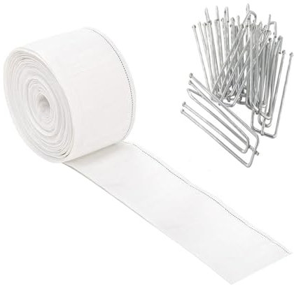 Vorhangzubehör 6 Meter Weißer Vorhangband Vorhangfalten Klebeband Mit 15 PCS 4 Stecker Vorhanghaken Clips Set Set Set