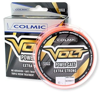 Colmic VOLT Power Cast – Monofilo da Pesca Made in Japan per Surfcasting e Mare – Extra Strong, Alta Visibilità, Anti Twist, Fluorine Triple Resin, Bobina 300 mt - ⌀ 0,200