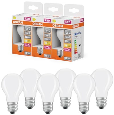 Osram LED-Lampe Superstar A 25 Kolbenform Filament DIM 1,8W | LED Superstar Classic A 25 Filament DIM, LED Lamps, Weiß, 60 mm dia, 15000 h, 6-Pack