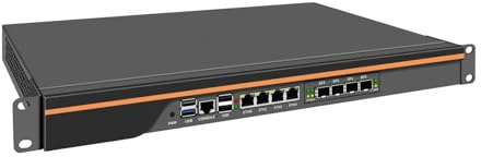 CYMINILMDPC 1U Rack-mount Firewall Mini PC,N150 2x10G SFP,8GB DDR5 128GB NVMe, 4*i226-V 2.5G LAN,Enterprise Server Network Security Host