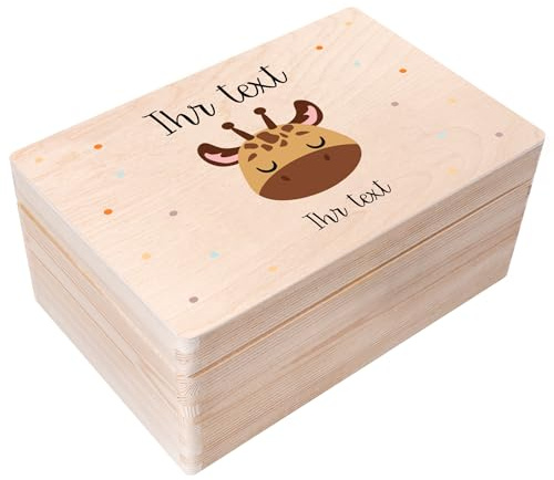 Creative Deco Personalisierte Geschenke Baby Holzkiste Spielzeugkiste | Wunschnamen | Tiere | Spielzeug Aufbewahrung | Aufbewahrungsbox Kinder Spielzeugbox Geschenkkiste Geschenkbox Erinnerungsbox