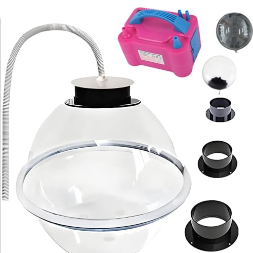 DowPie Ballonfüllmaschine mit Pumpe – Ballongeschenkmaschine, Ballonexpander, Expansionszange & 5 Bobo-Ballons, 3 Aufsätze, rutschfeste Silikonpads Noflaringtool
