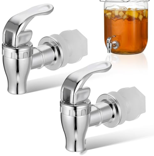 SHINEOFI Robinet Poussoir Distributeur de Boisson 2 Pièces Remplacement pour Bonbonnes de Vin et Fûts de Bière 16-22 MM Usage Polyvalent à Domicile