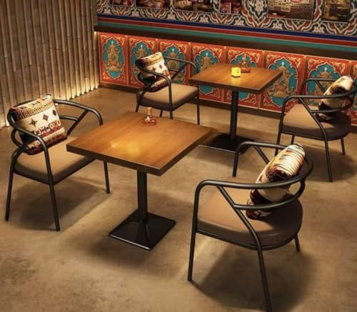 KIBONCY Sofa- und Esstisch-Set im ethnischen Stil for Bar, Café, Themenrestaurant, Teehaus und Bistro(J)