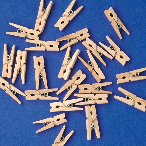 Playbox PBX2470107 2470107 Wäscheklammern, Set mit 100 Stück, Durchmesser 2,5 cm, Mehrfarbig