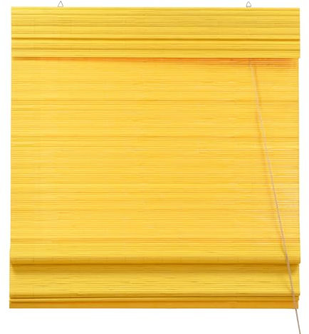 Victoria M. Bambus Raffrollo Sonnenschutz Sichtschutz Rollo Seitenzugrollo, für Fenster und Türen, Blickdicht, 100 x 160 cm, Bambus