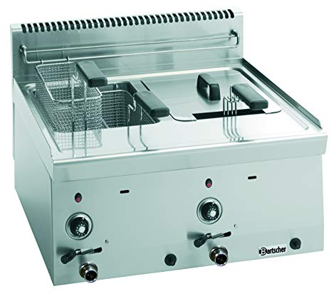 Bartscher Fritteuse Gas 600, Breite 600, 2 x 8 Liter