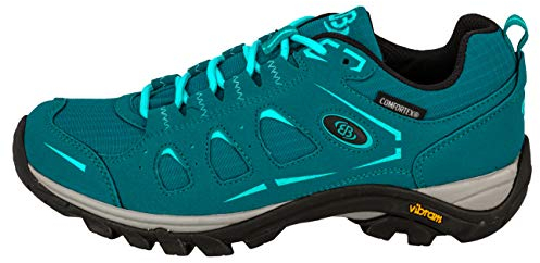 Brütting Mount Frakes Low, Chaussures de Randonnée Hautes Femme, Bleu (Petrol/Bleu), 38 EU