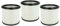 vhbw 3x filtro a pieghe piatte compatibile con Lavor/Lavorwash GN 32, GNX 32, GNX 22, GSA 300, Nilo aspirapolvere - Cartuccia filtrante