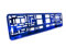 2 x Blue Chrome Metallic Universal Number Plate Surrounds Holders Frames M