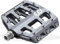 CyclingDeal Flat Mountain BMX/MTB Aluminium-Fahrradpedale mit abgedichtetem Lager, große Fahrrad-Plattformpedale 9/16 Zoll mit rutschfestem Nagel, Grau