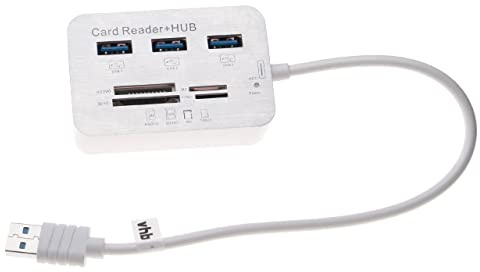 vhbw SD Kartenleser USB Hub für Speicherkarten | Smartphone, PC u.v.m.