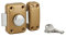 THIRARD - Verrou à bouton Apache pour porte d'entrée, cylindre 40mm, acier, 3 clés, époxy or