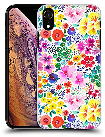 Head Case Designs Offizielle Zugelassen Ninola Kunstvoll Kleines Weiß Blumenmuster Harte Rueckseiten Handyhülle Hülle Huelle kompatibel mit Apple iPhone XR