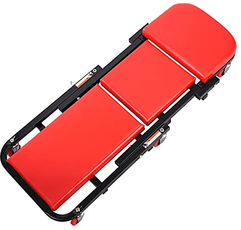 ARCH 40 Zoll Folding Mechanics Rollbrett Werkstatt, Auto-Reparaturhocker, Hochleistungs-Cabrio-Hocker-Raupenbrett Mit 6 Drehbaren Rädern Und Lederkissen