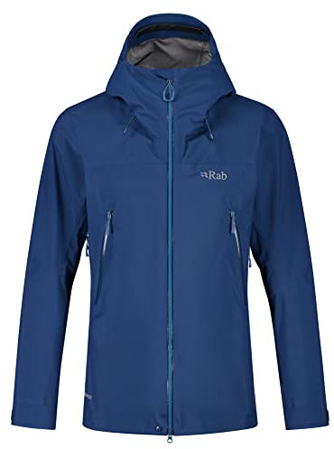 Rab Men's Kangri GTX Waterproof Breathable Gore-tex Jacket for Hiking, Trekking, & Mountaineering - Ink - Small