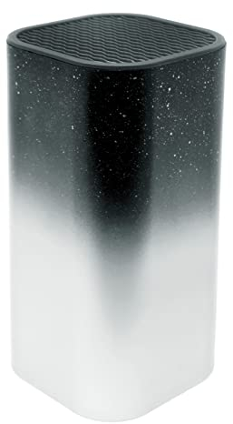 Lashuma Messeraufbewahrung ohne Messer, Großer Messerhalter 11x11 cm Höhe: 23 cm, Farbe: Silber