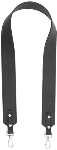 WADORN Leder Schultergurt, 89.5 cm Schulterriemen für Taschen Schwarz Gurt Handtaschen Tragegurt Schulterriemen Trageriemen Umhängegurt Streifen 4.1cm Breiter Leder Schultergurt Taschen DIY Zubehör