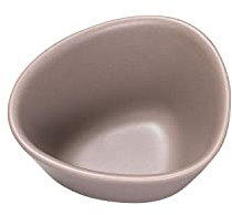 LindDNA Curve Schale S aus Steingut in der Farbe Warmgrau, Maße: 11cm x 10cm x 6cm, 991432