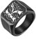 FindChic Benutzerdefinierte Initialen Monogramm Siegelringe für Männer Personalisierte Edelstahl Ringe Ideales Erinnerungsgeschenk für Mann 18