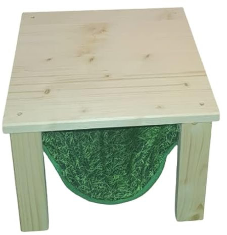 Hängemattengestell mit 1 Hängematte für Meerschweinchen, Kleintiere, Muster: Grasmuster
