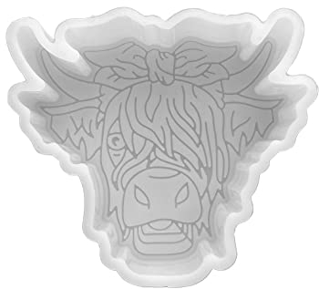 Silikonform für Süßigkeiten, Seife, Harz, Kerzen, Motiv: Highland-Milchkuh, 9,5 cm breit x 8,3 cm lang x 2,5 cm tief