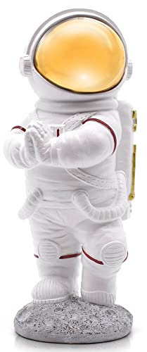 Joyvano Astronaut Figurine Statue for Desk and Office Decor - Mini Spaceman Figures for Shelf, Gaming, and Men's Room Decorations - Space Gifts and Cool Masculine Home Decor Accessories