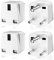 PABANCE 4 Pack 3 Pin UK to India/Sri Lanka Travel Plug Adapter (White) for Type D Plugs