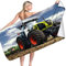 AORUEY Strandtuch Traktor Kinder,duschtuch 70x140cm,Mikrofaser Badetuch Frottee-Traktor,Trecker Bauernhof,Trecker Handtücher Set (A04,70x140cm)