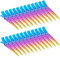 Bantoye Lot de 24 pinces crocodiles en métal antirouille avec trous pour coiffure, coloration des cheveux, dégradé arc-en-ciel