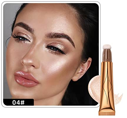 Lucoss Contour Wand Illuminante Viso Makeup Correttore Stick Liquido Blush in Crema con Applicatore Cuscino,Fard Crema Naturale Miscelabile