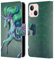 Head Case Designs Officially Licensed Rose Khan Sea Green Unicorns Leather Wallet Case Compatible With Apple iPhone 13 Mini