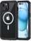 Lanhiem iPhone 15 Magnetic Case, Waterproof Dustproof Shockproof Case with Built-in Screen Protector Compatible with Magsafe, Full Body Protective Cover for iPhone 15 6.1 inch -Black