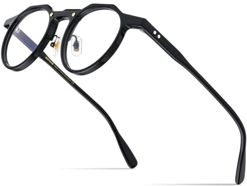 MUTYNE Acetat Brillengestell Herren Vintage Retro Runde Brillen Damen Brillen Brillen