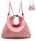 Pahajim Zaino Donna Elegante Borsa Zainetto in PU Pelle Impermeabile Antifurto Casual Borse a Spalla Hobo Zaino 2 in 1 per Uscire Scuola Viaggi e Ufficio (Rosa)