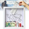 Jastown 30*30cm Adventure Archive Box,salvadanaio viaggio con Slot,scatola ricordi viaggio,scatole legno,Scatola di raccolta di viaggi, Scatola di ombra del biglietto,Memory Box Frame (Bianco)