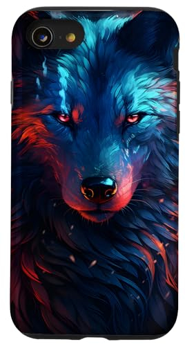 Ästhetischer Fantasy-Wolf Hülle für iPhone SE (2020) / 7 / 8