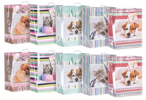 Laro Medium Geschenktüten 10-100 Stk Medium, Anzahl:40, Muster Tüten:Medium Animals