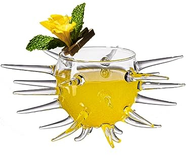 SUREK Hermosamente Copas de Vino Creativas Copas de cóctel de Cristal Copas de Vino Blanco Transparente Vaso de Vino Personalizado