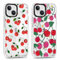 Foonary 2 Pack Transparent Phone Case Compatible with iPhone 15 Plus 6.7, Slim Fit Soft Silicone with Cherry Design Aesthetics Pattern, Shockproof Bumper Protector Matte Cover for iPhone 15 Plus