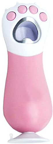 XJKLBYQ Bierkorkenzieher Katze Paw süße Flaschenöffner Korkenzieher tragbar für Glas Bier Weinflasche Pink, Korkenzieher